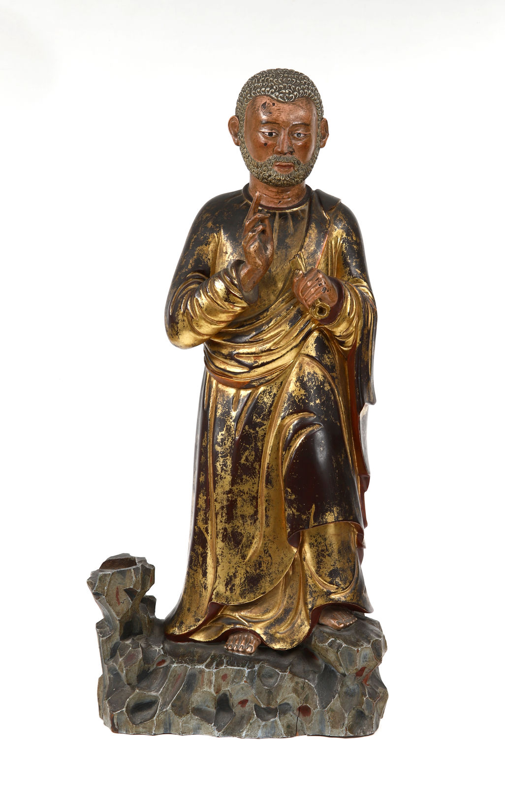 A Sino-Portuguese Saint Peter, Southern China; 17th century