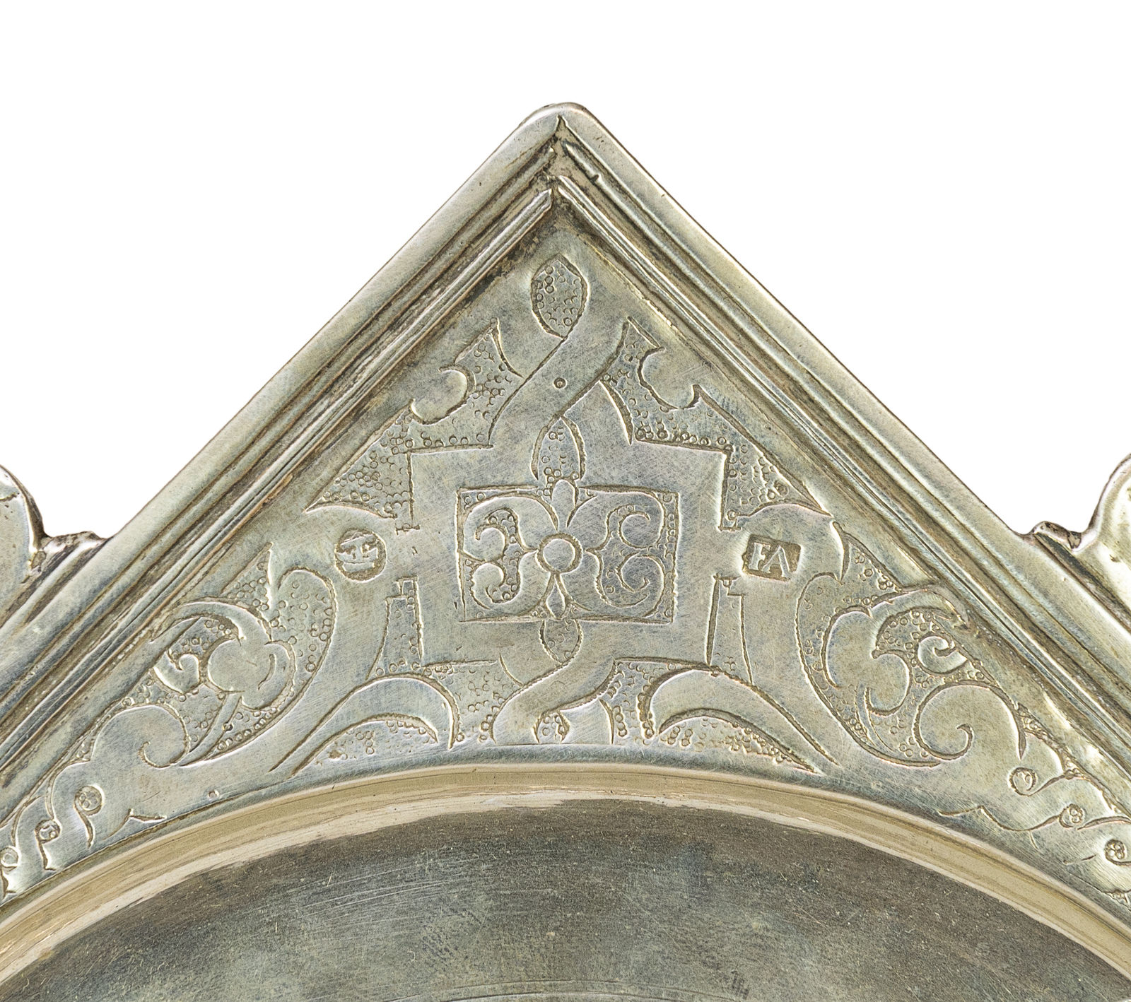 A Portuguese 16th century footed silver dish (Tazza), Portugal, Lisbon; 2nd half of the 16th century