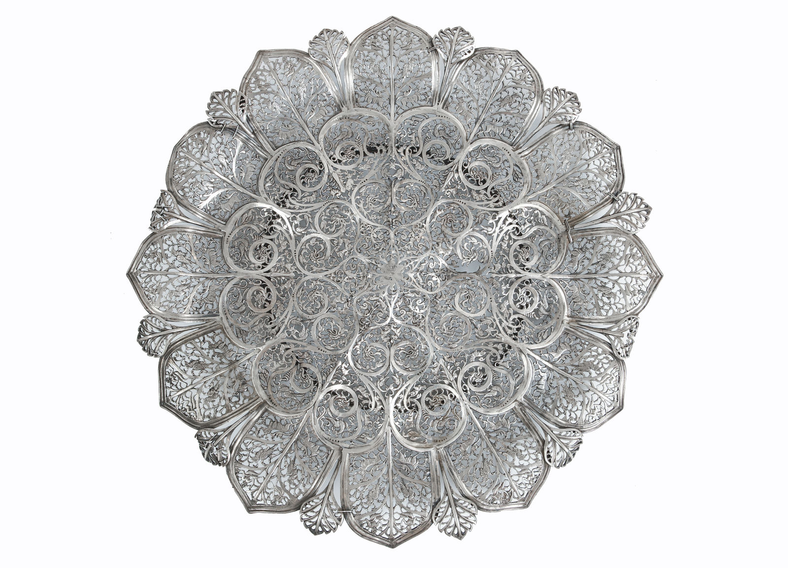 King D. Fernando II silver dish, Iberian Colonial; 17th century
