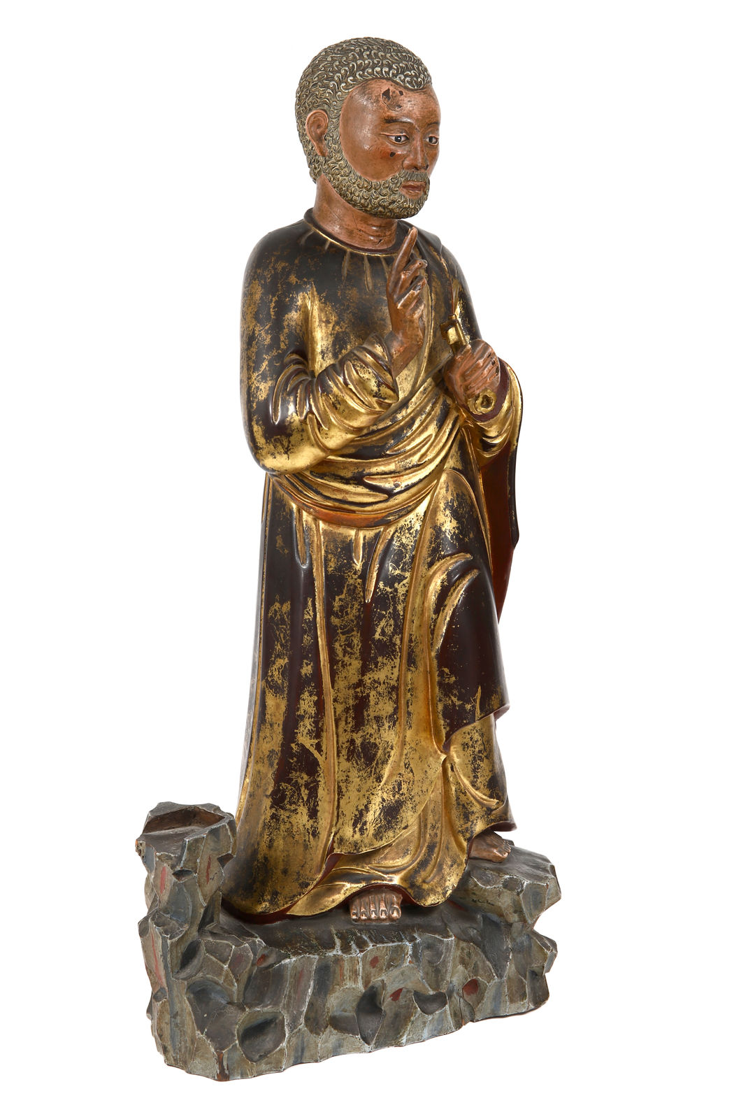 A Sino-Portuguese Saint Peter, Southern China; 17th century