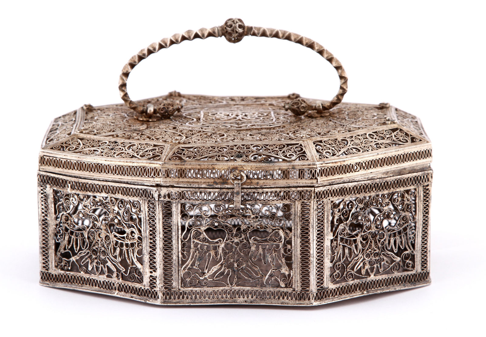 Cofre Indo-português com as Insígnias da Ordem de Santo Agostinho , India, Goa ou Filipinas , séc. XVII.