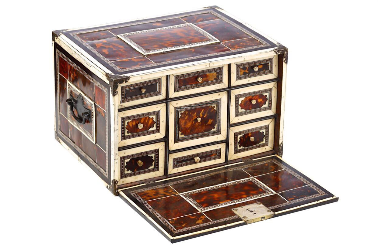 An Indo-Portuguese writing cabinet, Northern India, possibly Gujarat; 17th century