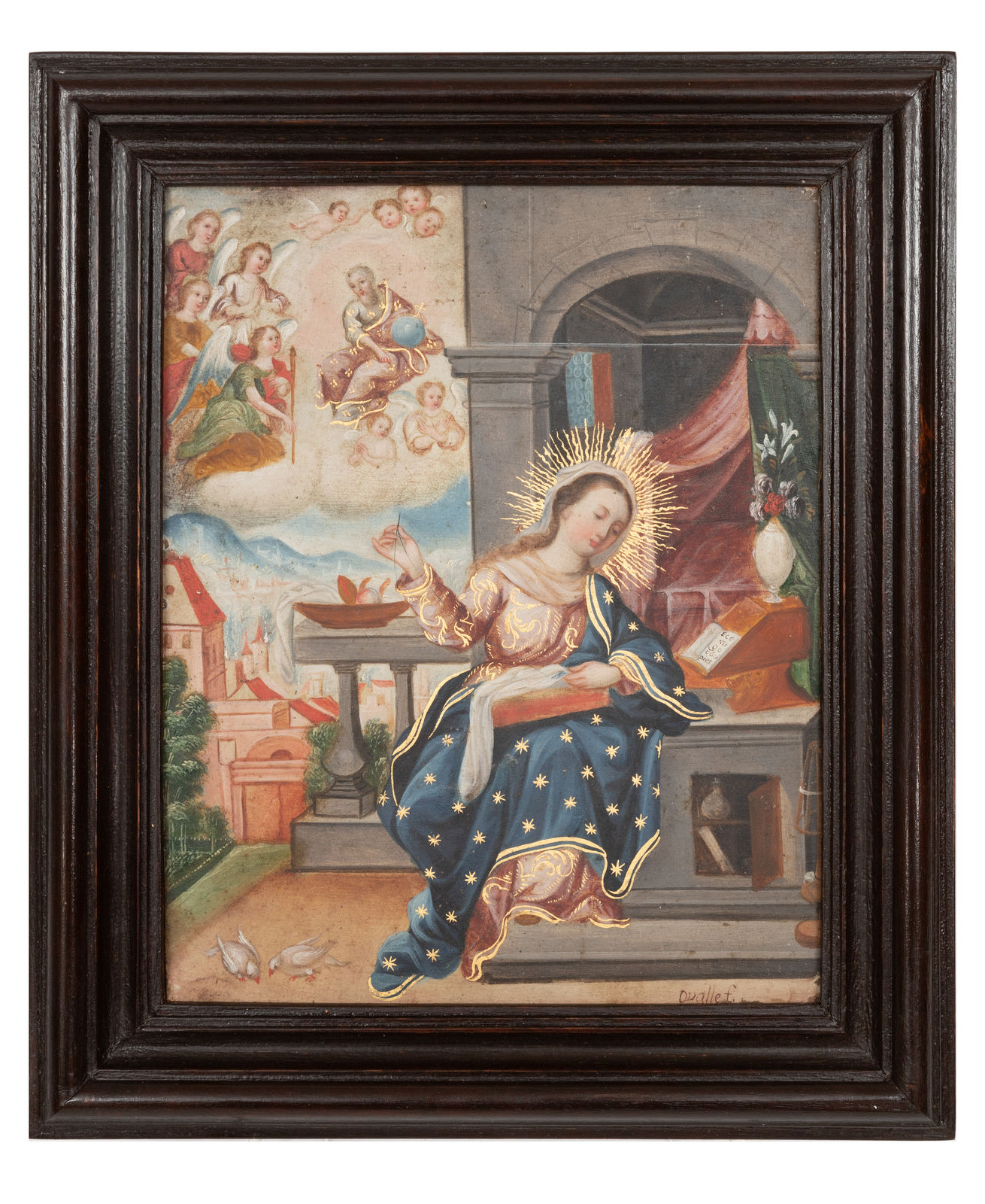 Gabriel José Ovalle, The Virgin sewing , Mexican School, 1726 - 1767