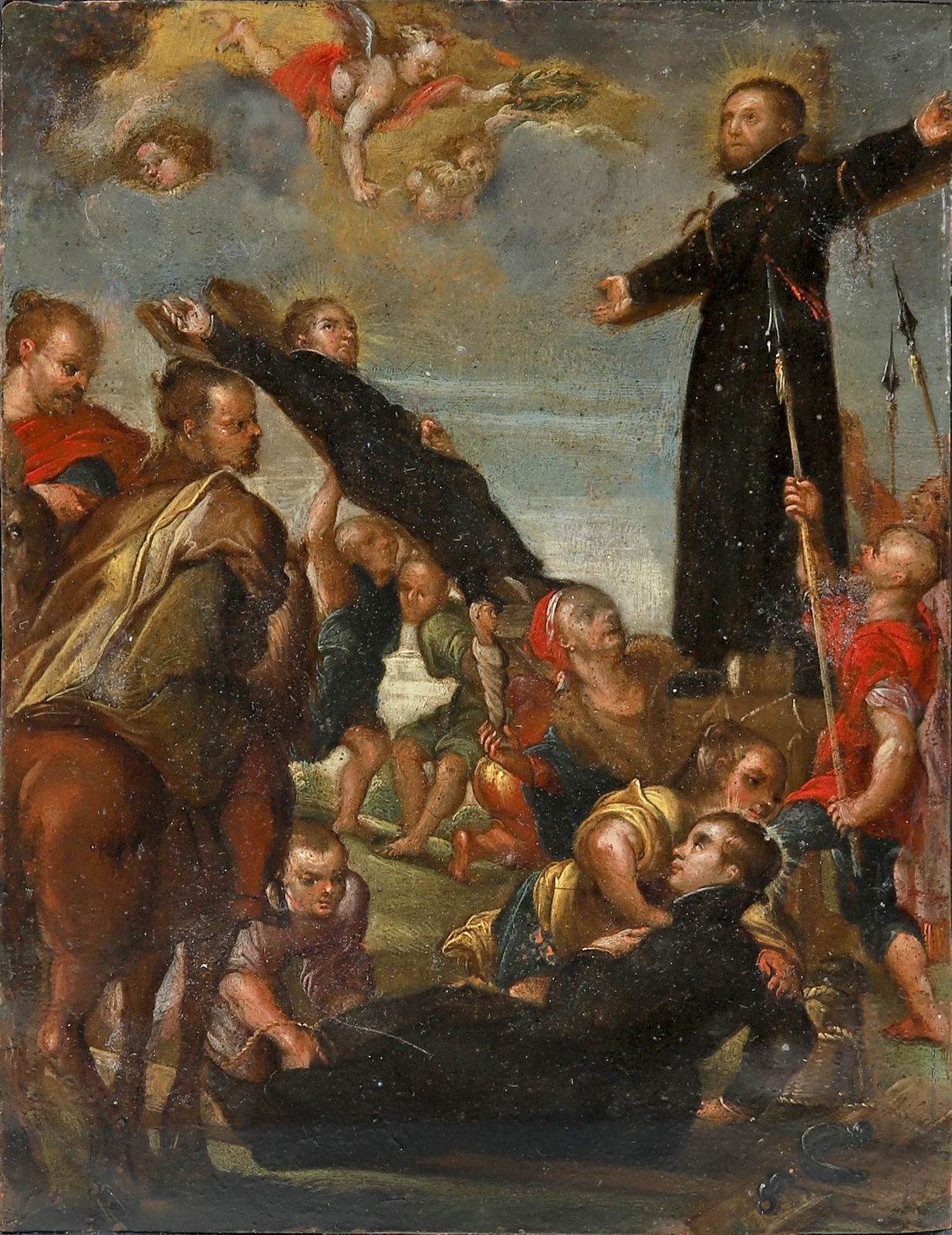 Martyrdom of three Jesuits in Japan, Iberian Peninsula; 2nd half of the 17th century