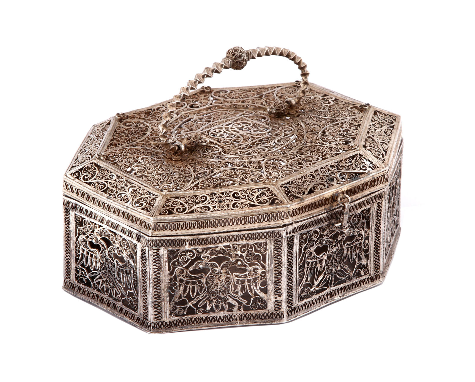 Cofre Indo-português com as Insígnias da Ordem de Santo Agostinho , India, Goa ou Filipinas , séc. XVII.