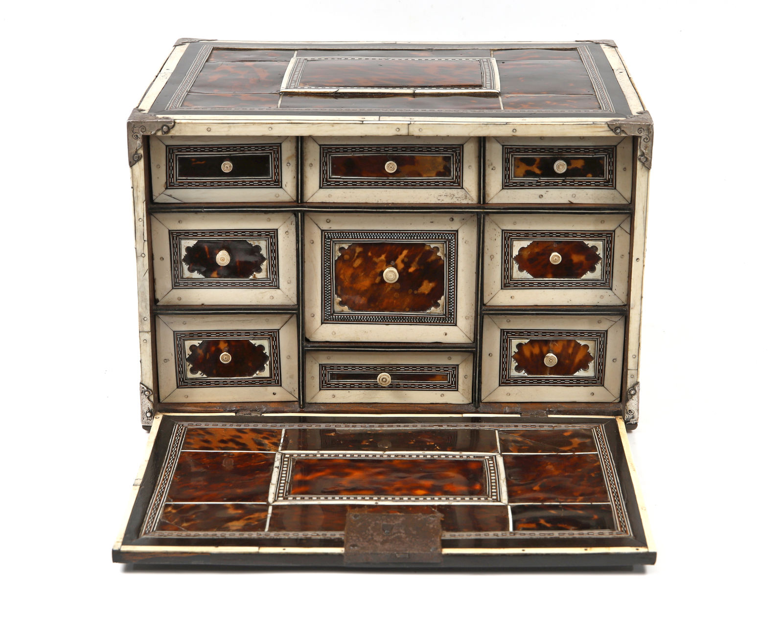 An Indo-Portuguese writing cabinet, Northern India, possibly Gujarat; 17th century