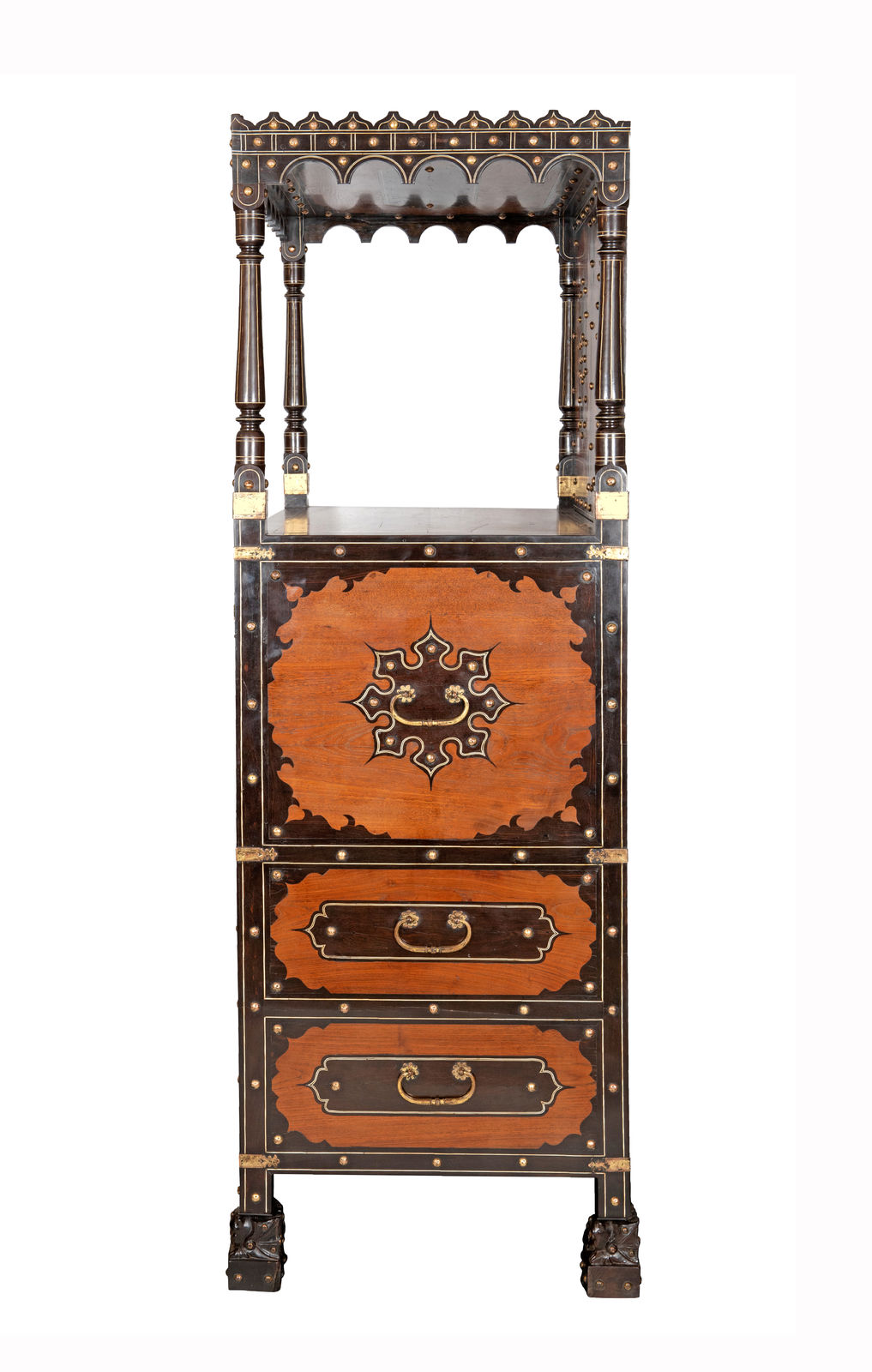 Armário - Contador de grandes dimensões (Dressoir) Indo-português , Índia, prov. Sinde (atual Paquistão), c. 1580-1630