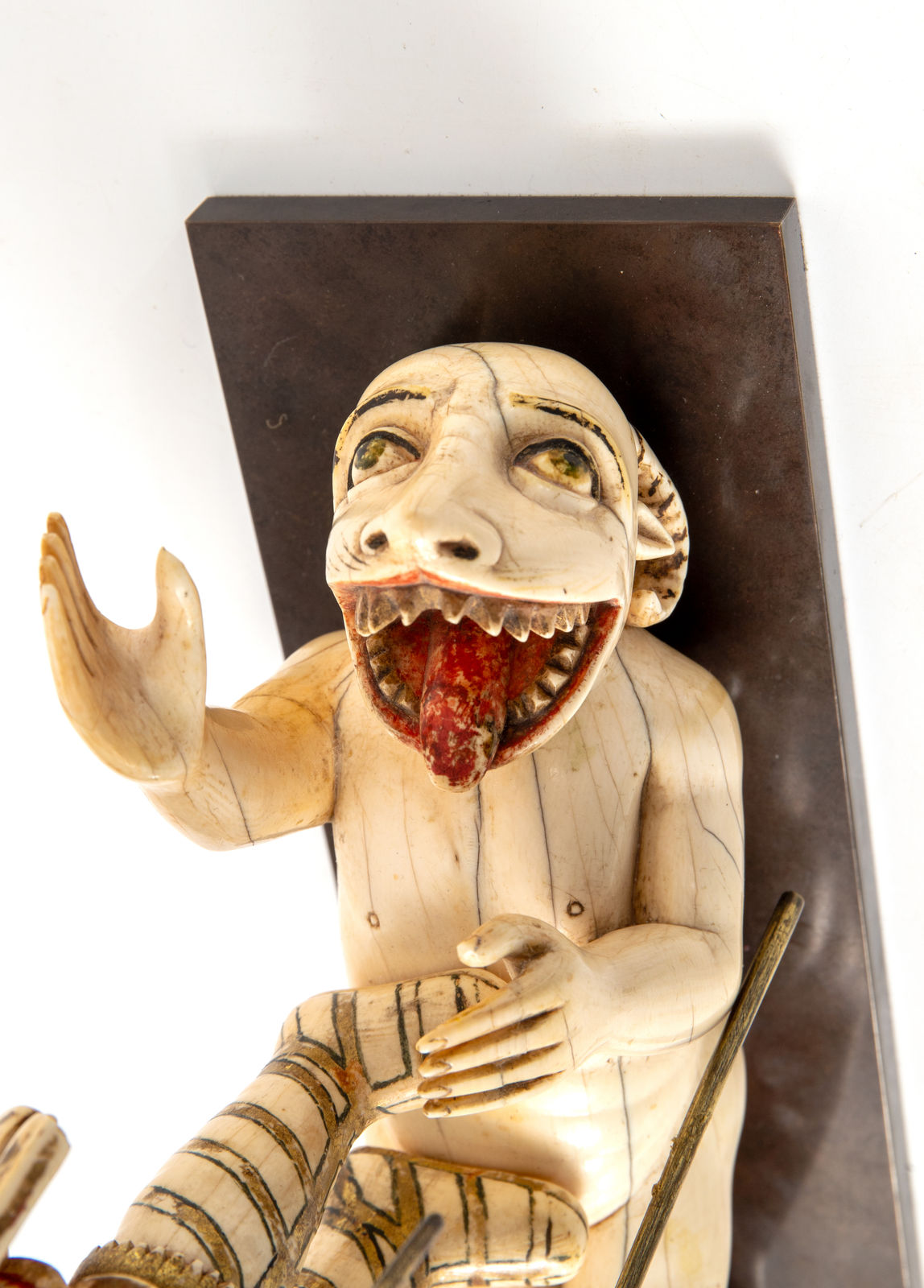 An Indo-Portuguese Archangel Michael slaying the dragon, India, Goa; 17th century