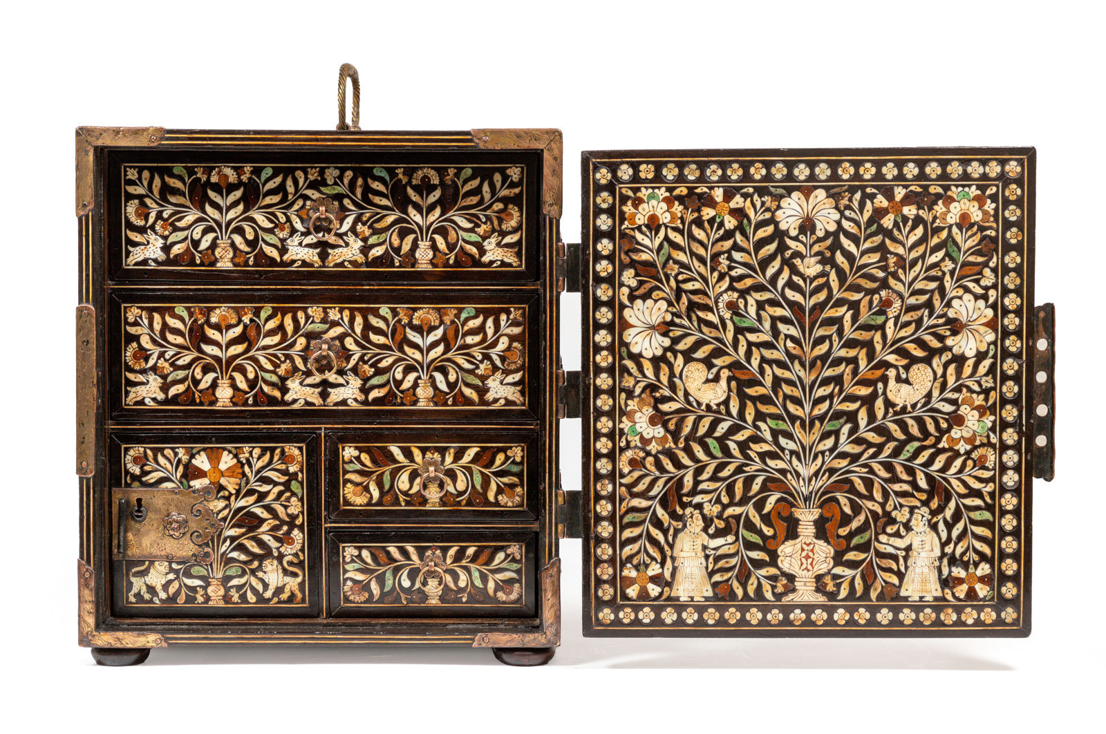 An Indo-Portuguese Thane cabinet (ventó), India, Northern Province of the Portuguese State of India, probably Thane; 1600–1625