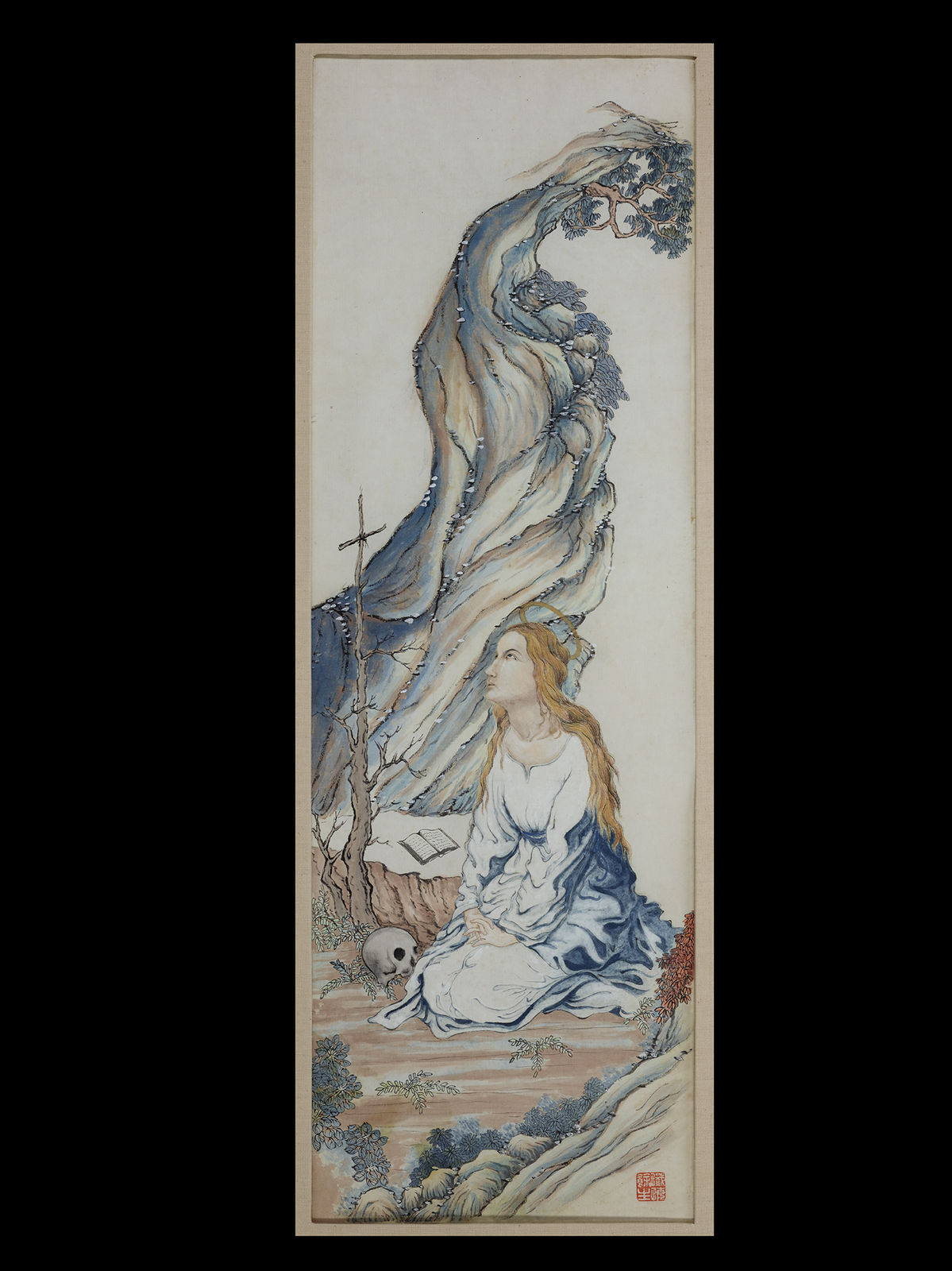 A Chinese St. Mary Magdalene painting, China, possibly Shanghai; 1860–1900