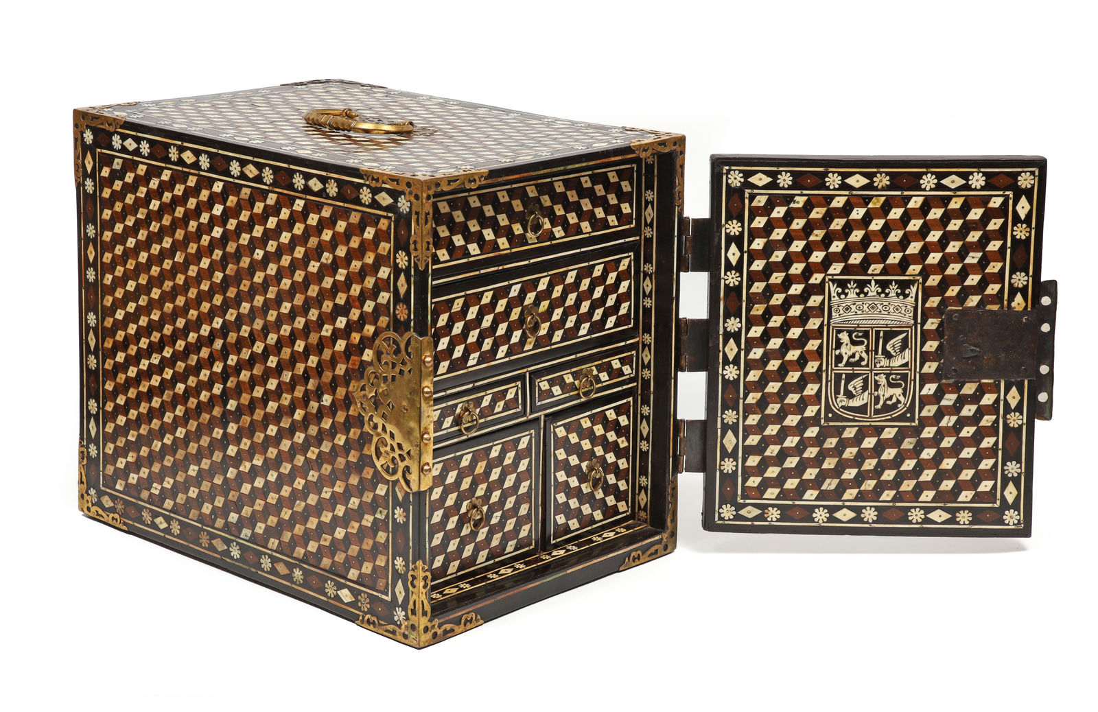 An Indo-Portuguese Thane ventó whit the Manoel Family Coat of Arms, India, probably Thane; ca. 1600–1625