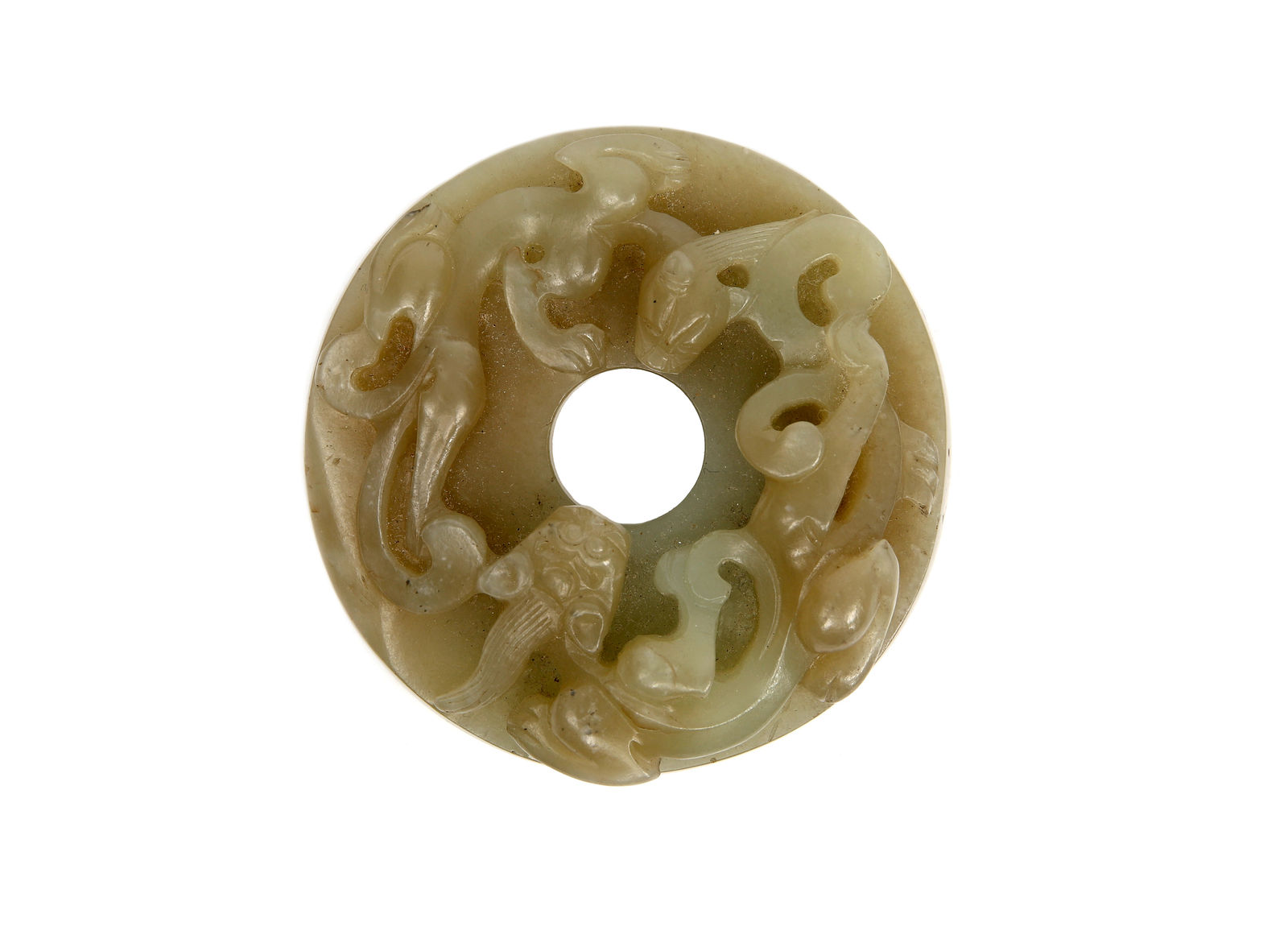 Disco "bì" sobre caixa , China, séc. XVI/XVII