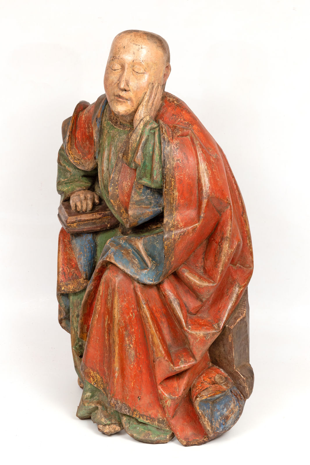 Two Sino-Portuguese saints (St. Luke? and St. John the Evangelist?), South China, possibly Macao; 1600–1650