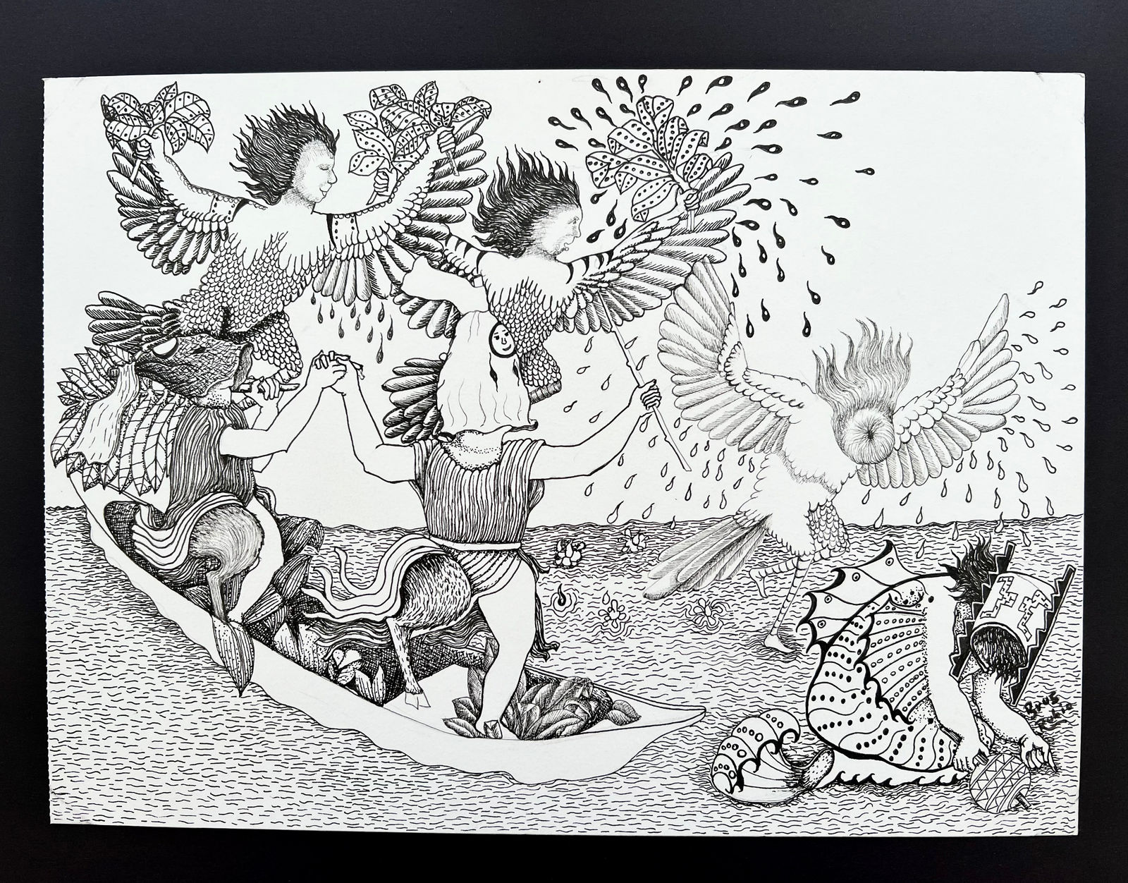 Brus Rubio (Murui-Bora Peoples/ Peruvian Amazon), Winged Dance, 2022