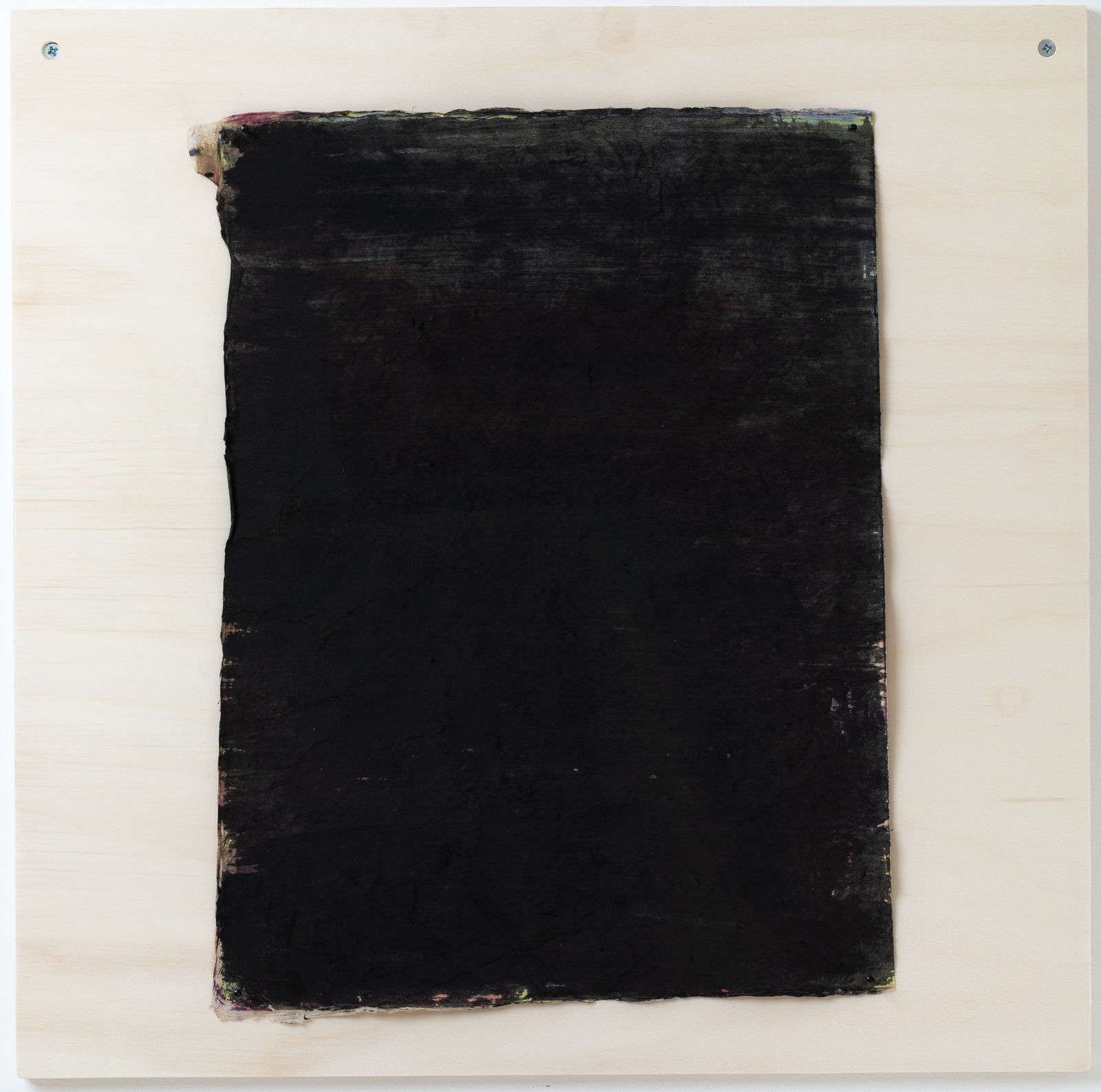 Nathan Bertet, Entrée de l’atelier (papier noir), 2021