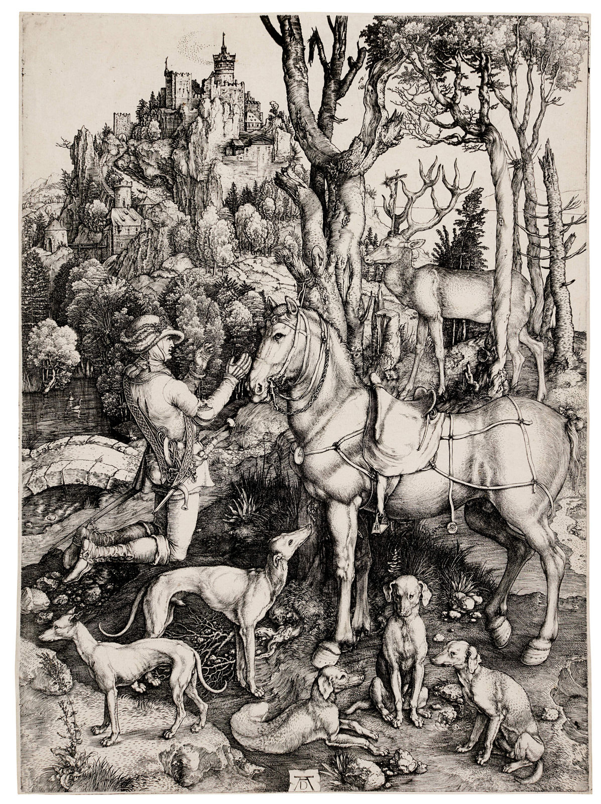 Albrecht Dürer, St Eustace (B. 57; M., Holl. 60), circa 1501