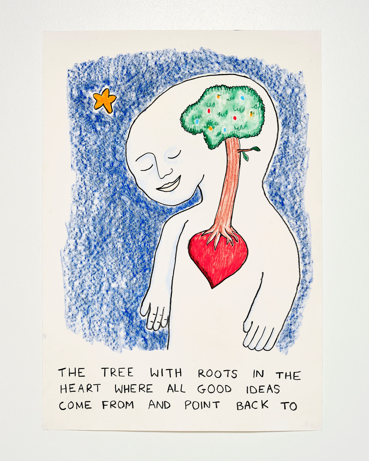 Orfeo Tagiuri, The tree with roots in the heart where all good ideas come from and point back to, 2025