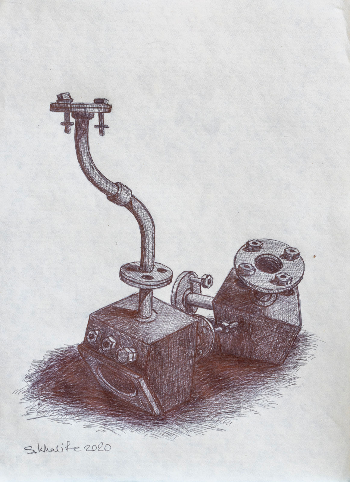 Sadegh Khalife, Black Trace 8, 2020