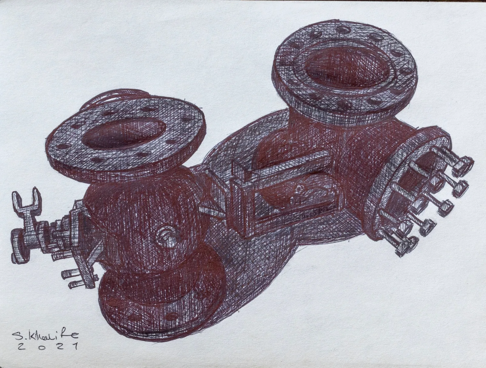 Sadegh Khalife, Black Trace 10, 2021