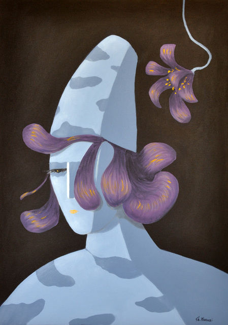 Shiva Noroozi, Violet Flower, 2021