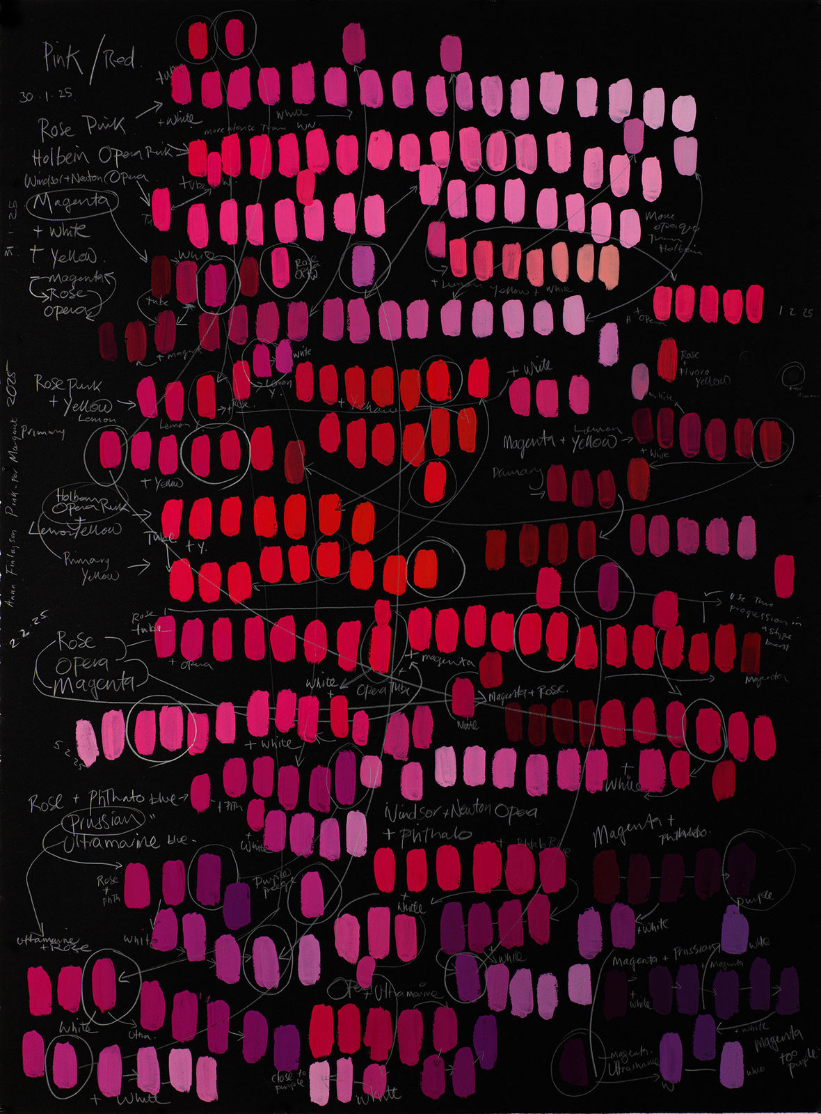 Anna Finlayson, Palette (Pink/red), 2025