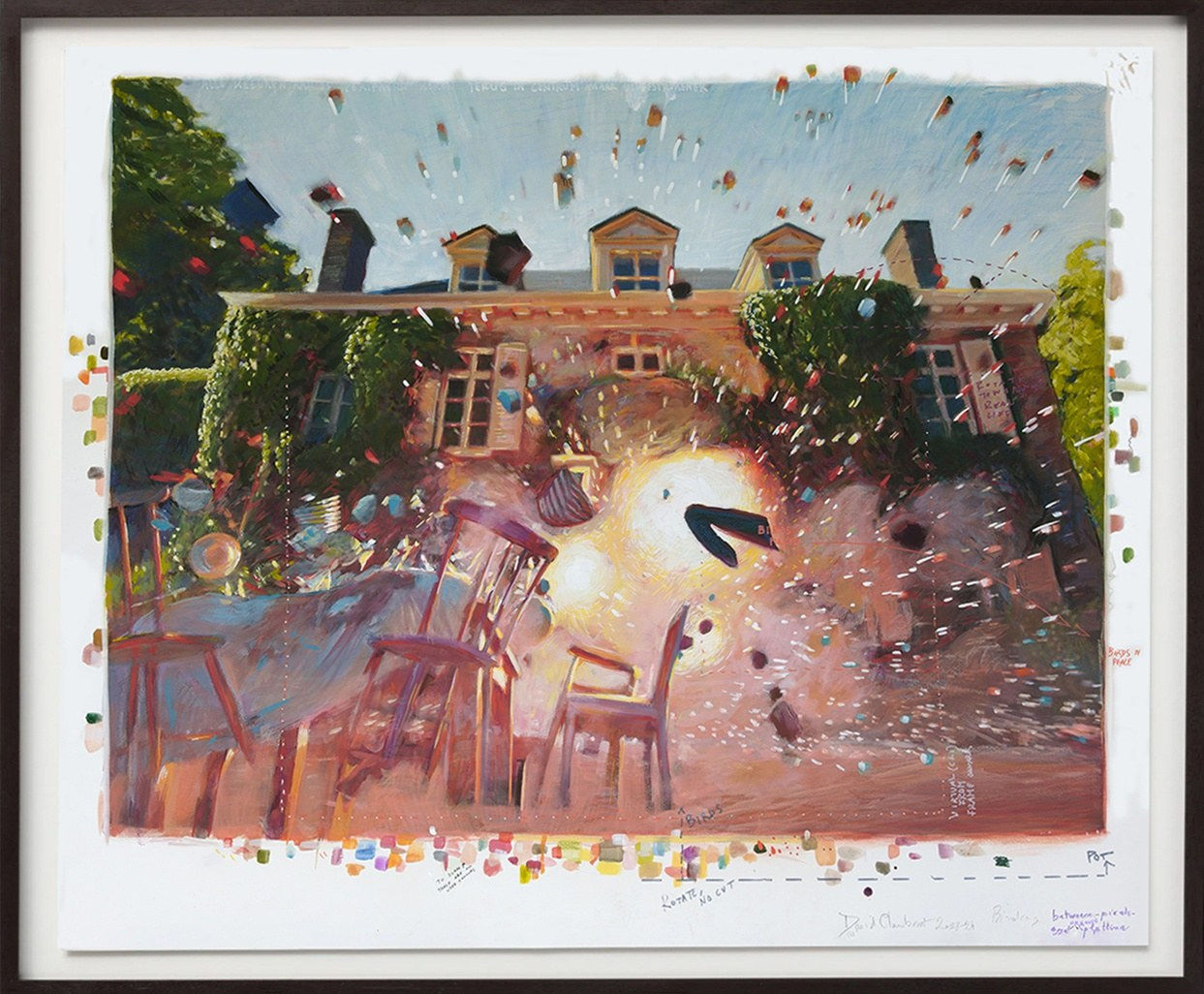 David Claerbout, Birdcage (Between Pixels and Organic Splatting), 2023-2024