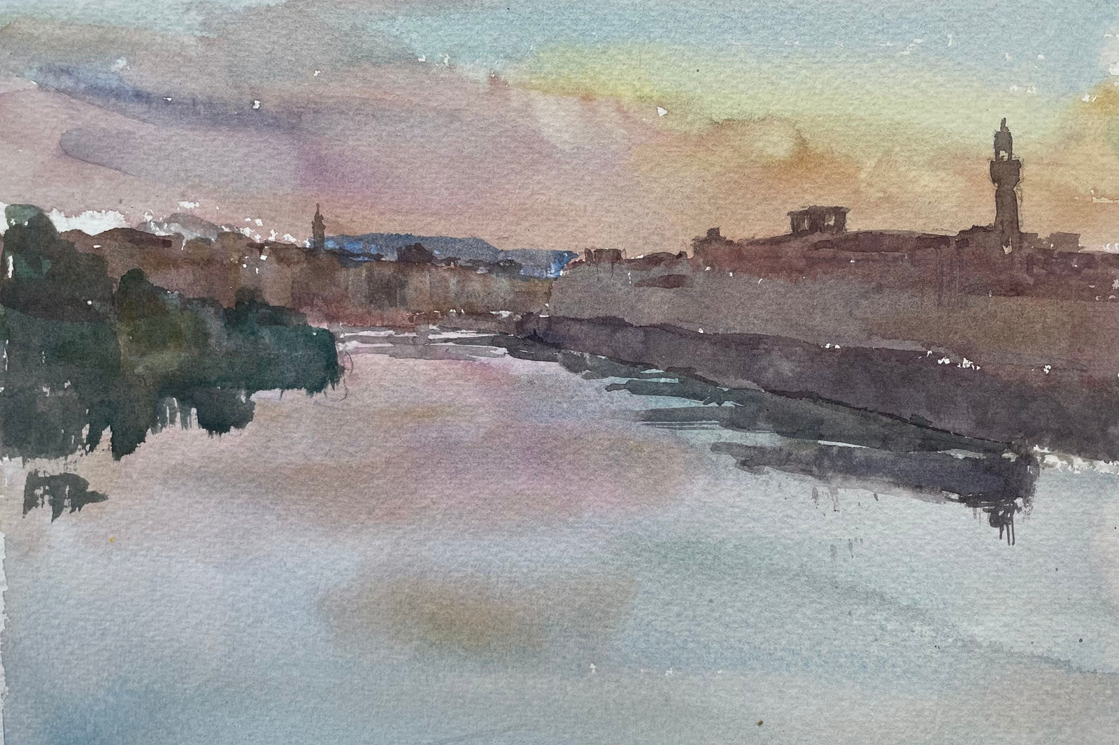 Spencer Simmons, Evening River in Old City