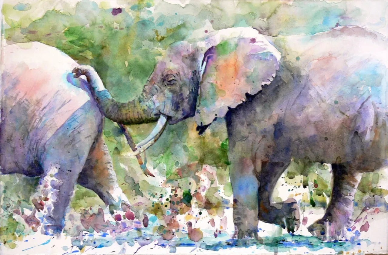 Kim Johnson Nechtman, Elephants, 2022