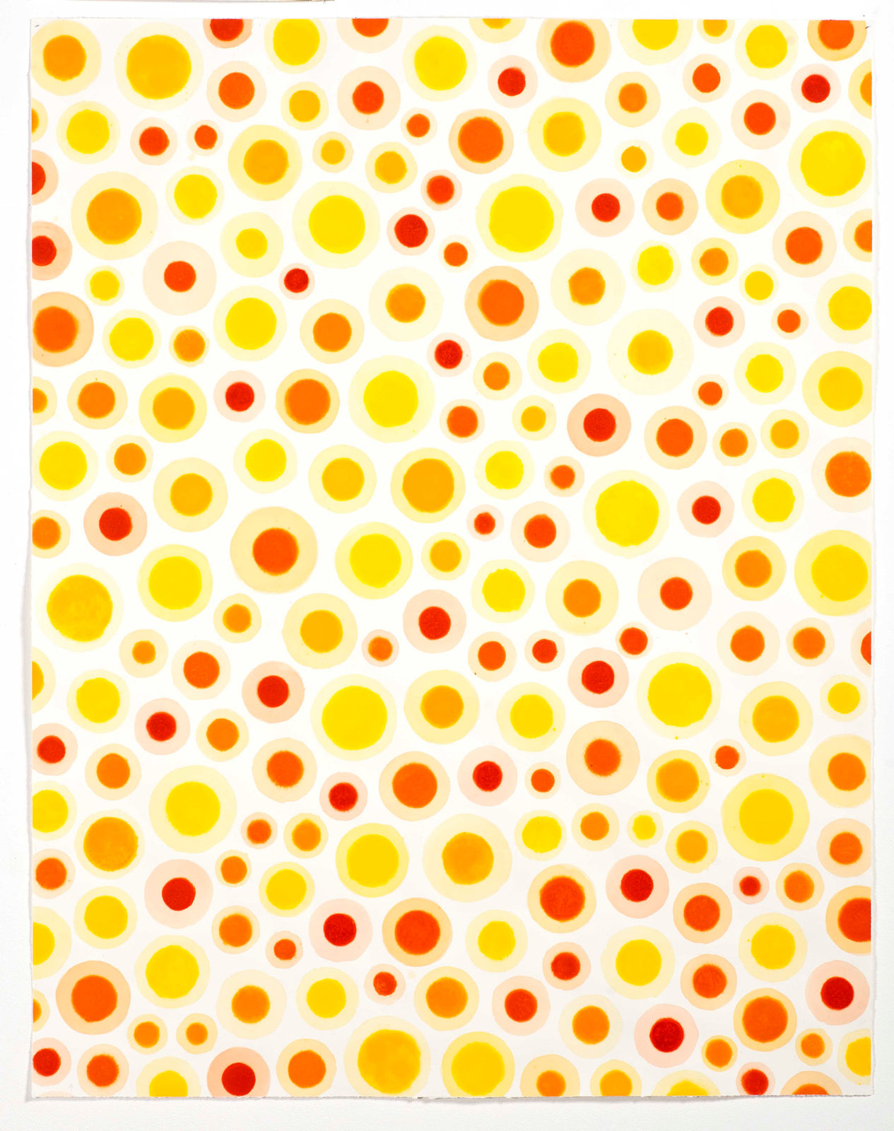 Angela Valamanesh, Shades of pollen: yellow to red and yellow to green (remembering Dorothy Hodges), diptych, 2019