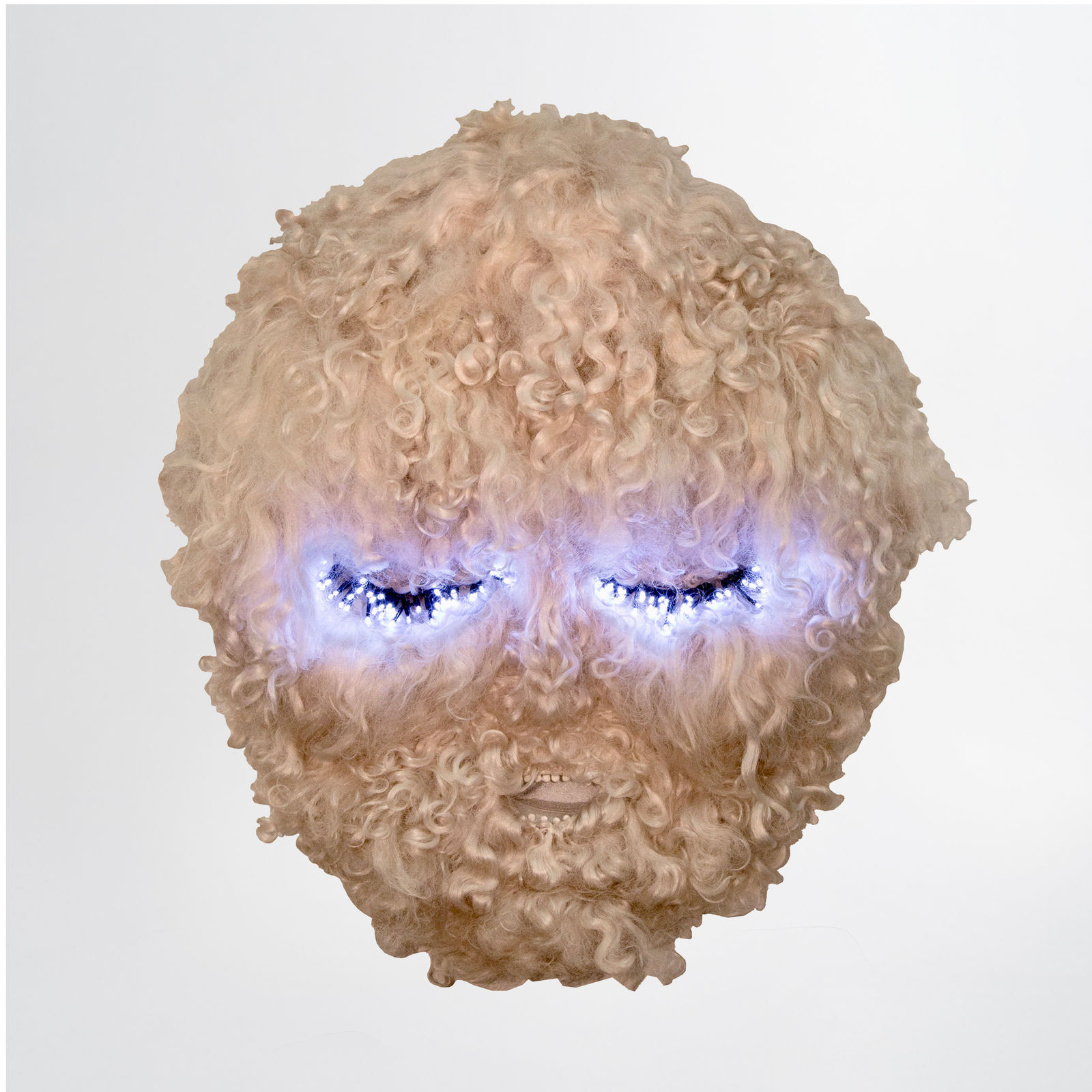 Tarryn Gill, Belly of the Beast, White Curly Mask, 2018