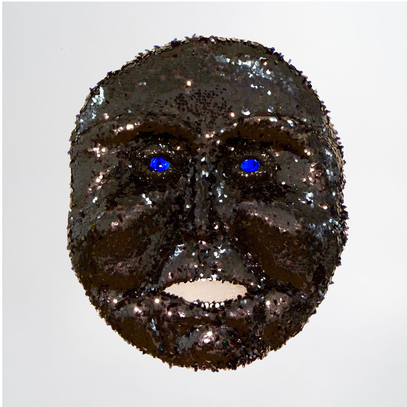 Tarryn Gill, Belly of the Beast, Black Sequin Mask, 2018