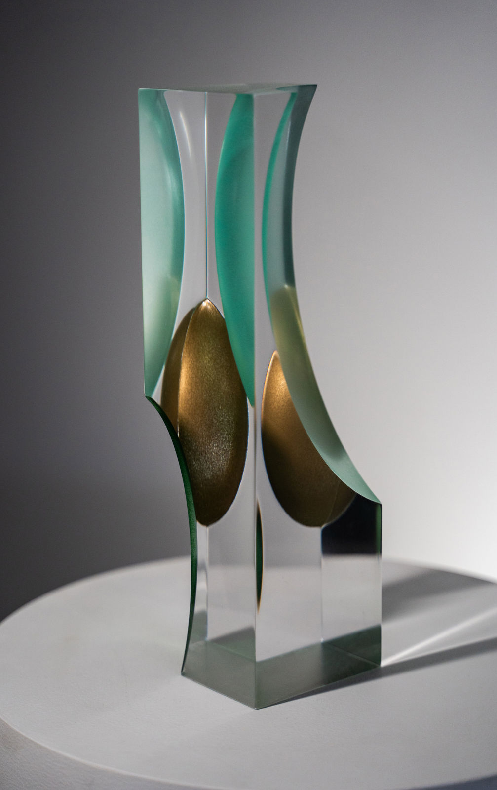 Heidi Melamed, Mythical Totem: Green and Gold, 2019