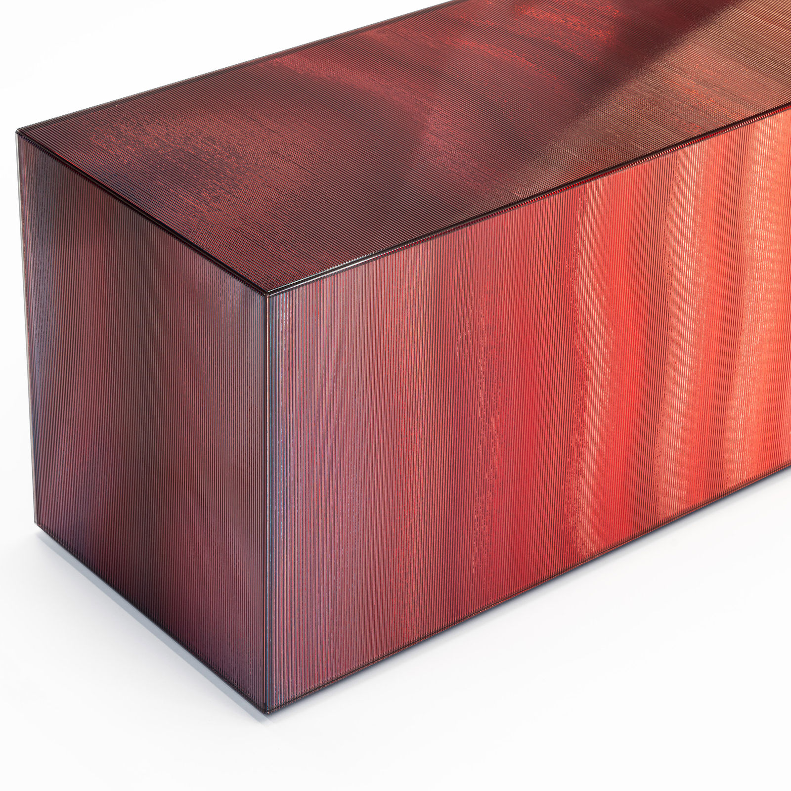 Rive Roshan, Radiance Bench/Table, Dark Ruby, 2023