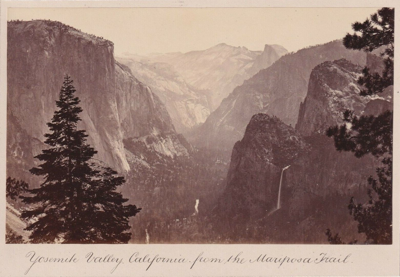 Carleton Watkins, Yosemite Valley from Mariposa Trail at Inspiration Point, c. 1865-66