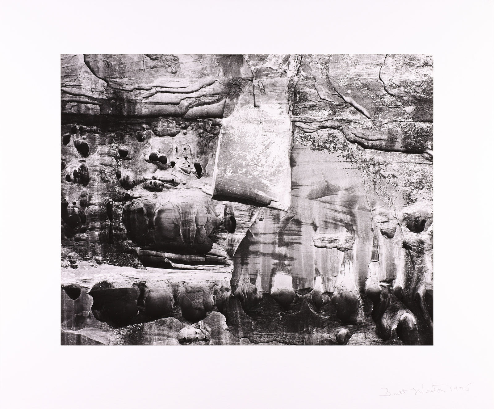 Brett Weston, Rock Wall Face, Glen Canyon, Utah, 1975