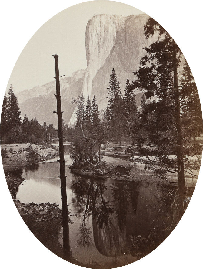 Carleton Watkins, Mirror View, El Capitan, Yosemite, 1878-81