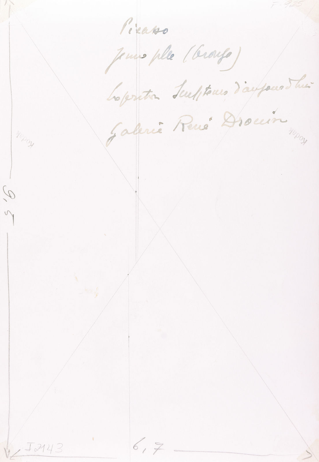 Brassai, Picasso Bronze Jeune Fille, 1943