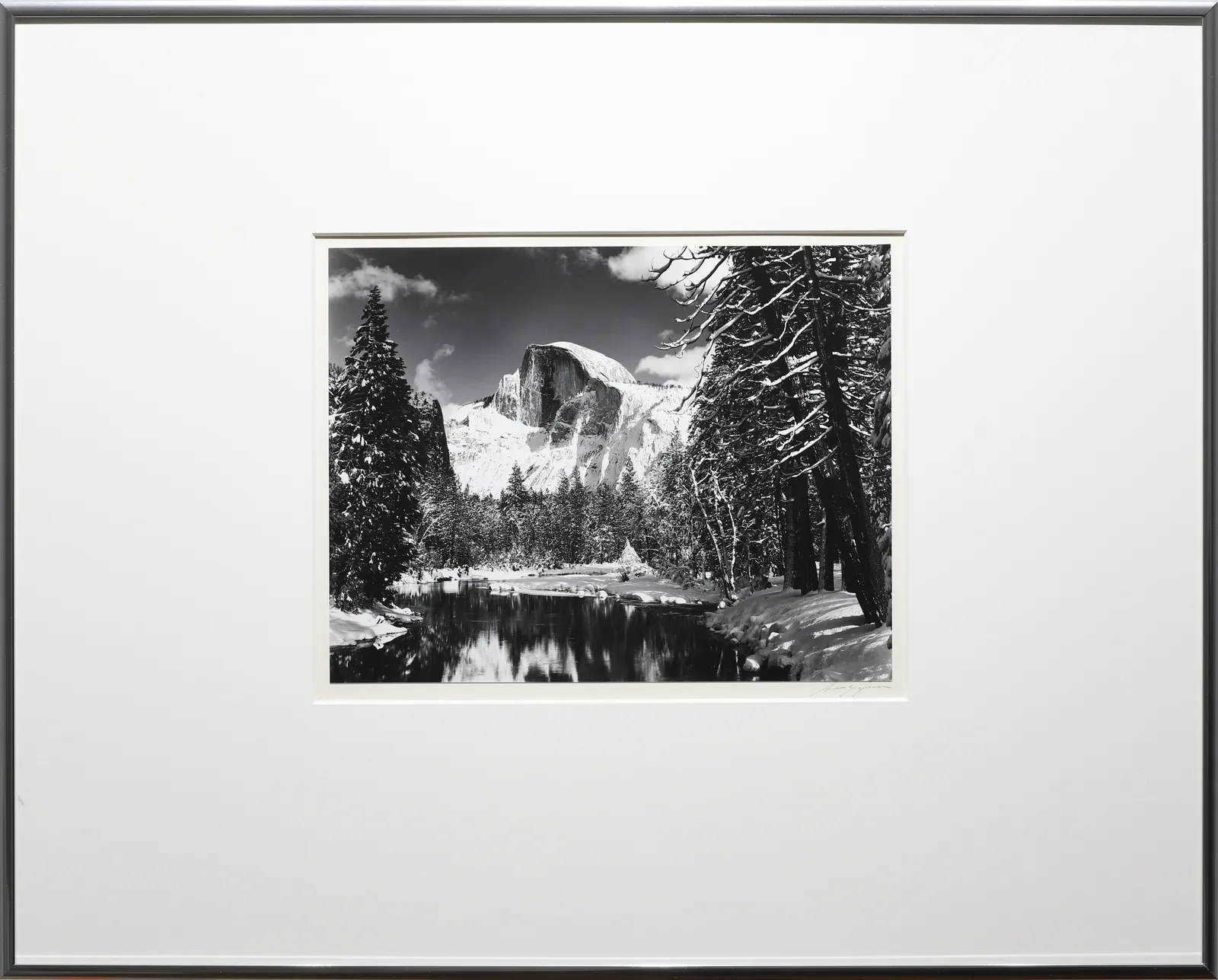 Ansel Adams, Half Dome, Merced River, Winter, Yosemite Valley, CA, 1938