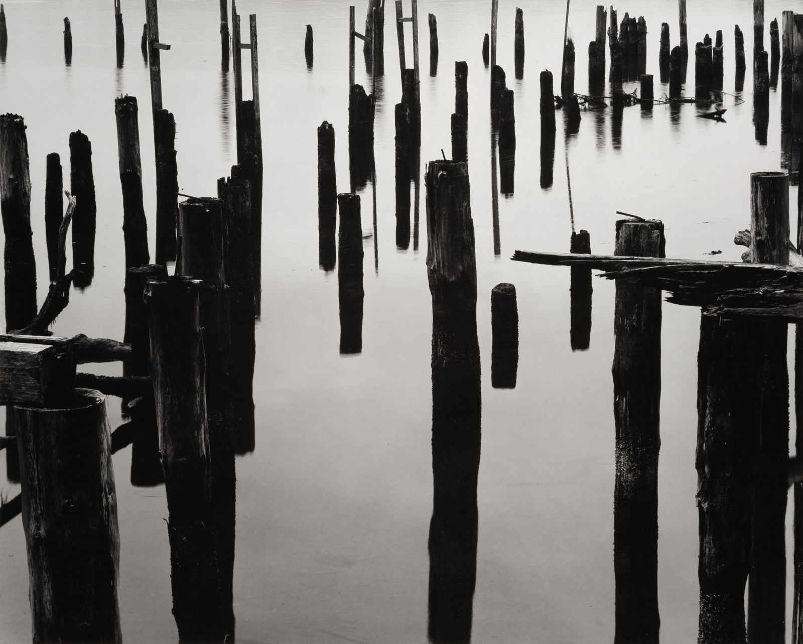 Brett Weston, Wharf Piles, 1968
