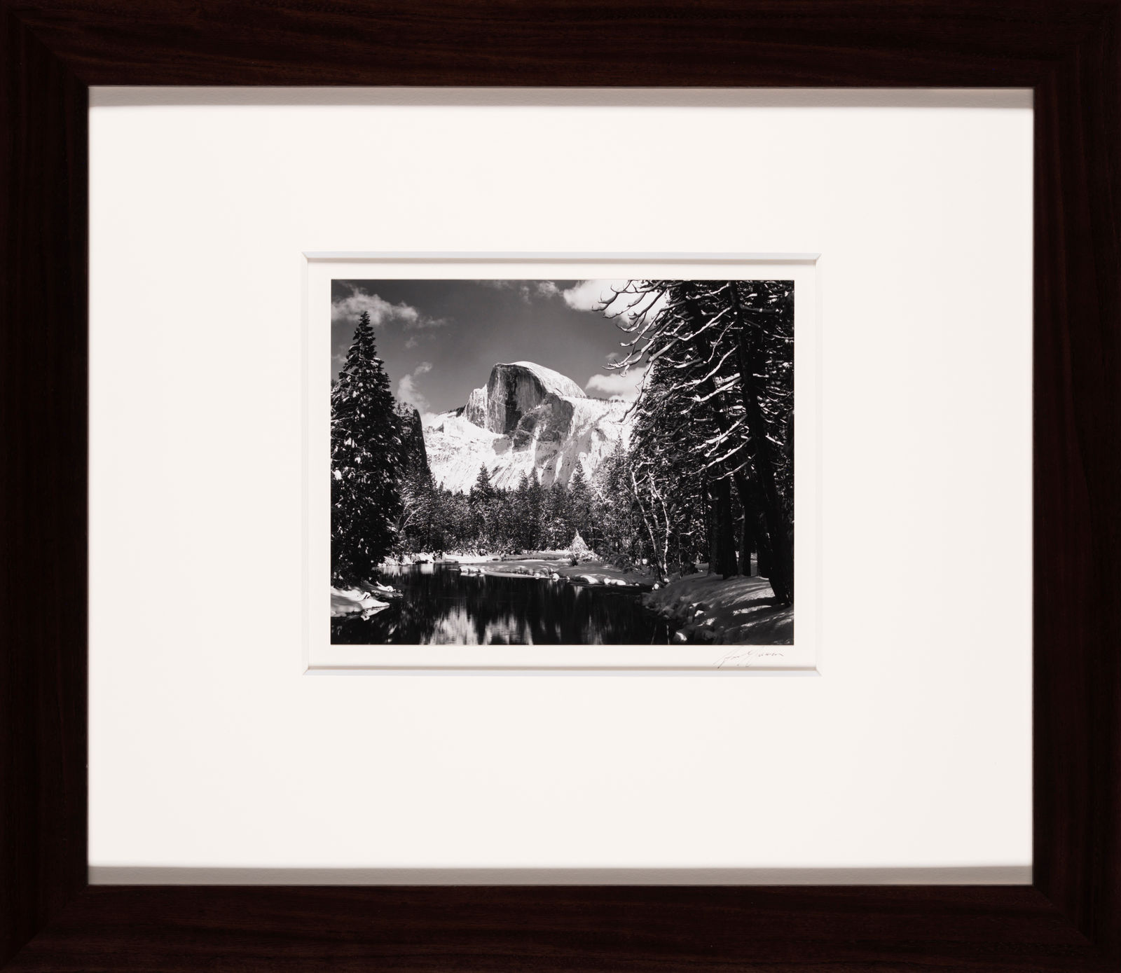 Ansel Adams, Half Dome, Merced River, Winter, Yosemite Valley, CA, 1938