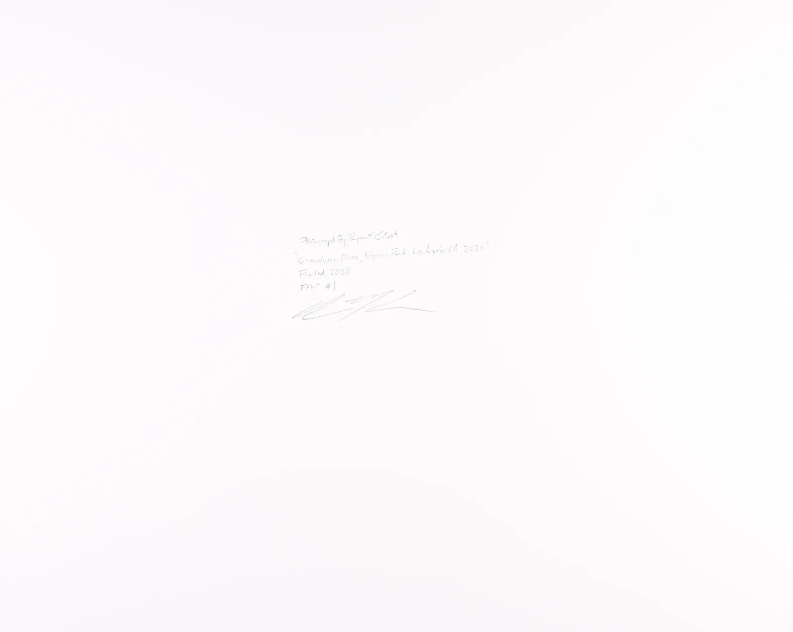 Ryan McIntosh, Grandview Drive, Elysian Park, Los Angeles, CA, 2020