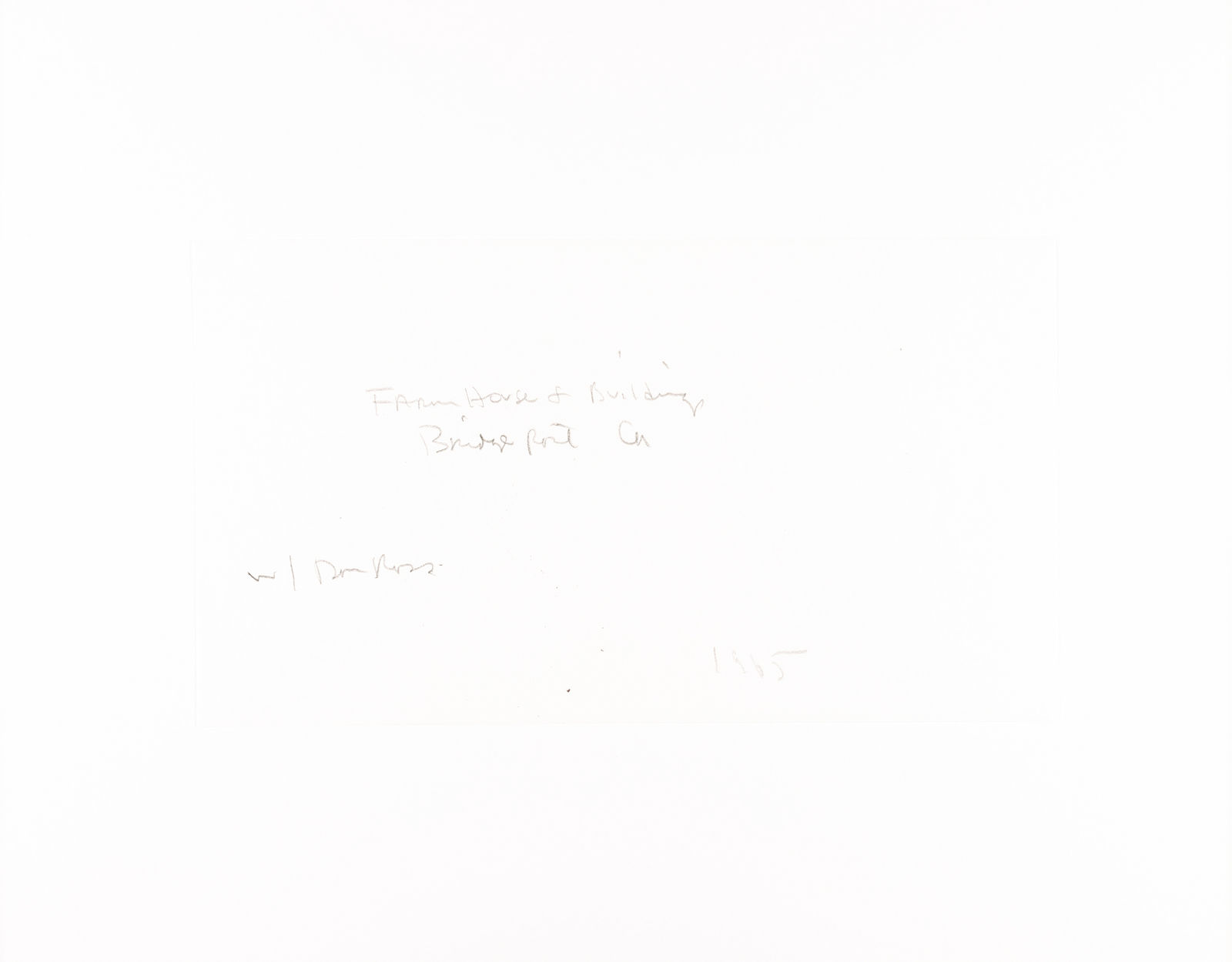 Brett Weston, Farm House, Ridgeport, CA, 1965