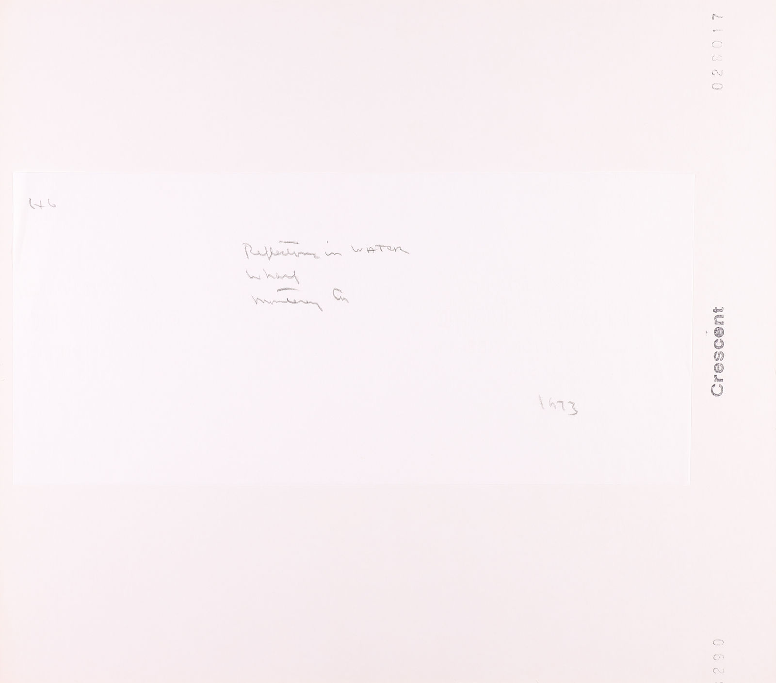 Brett Weston, Reflections in Water, Wharf, Monterey, 1973