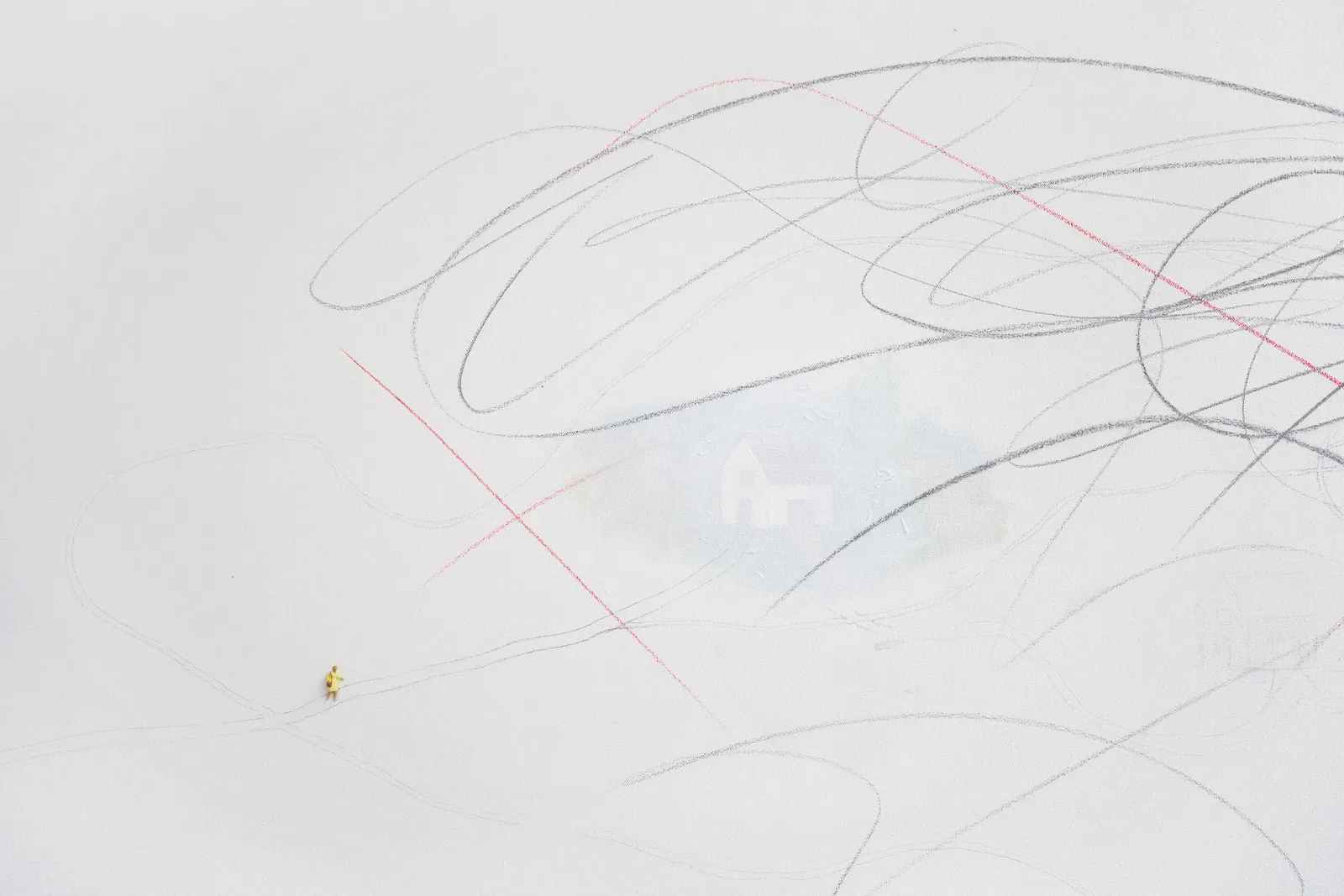 Liliana Porter, Untitled- Woman in long dress, 2020