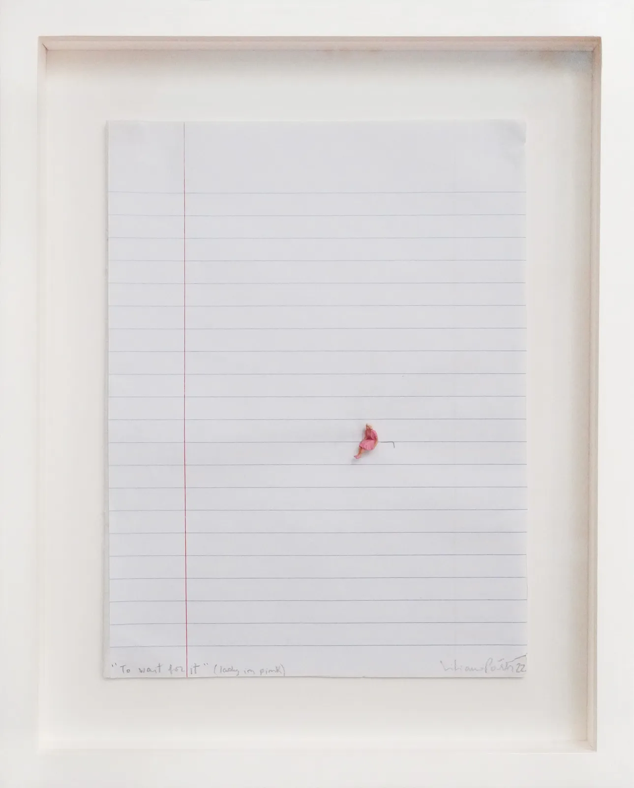 Liliana Porter, To wait for it (lady in pink), 2022