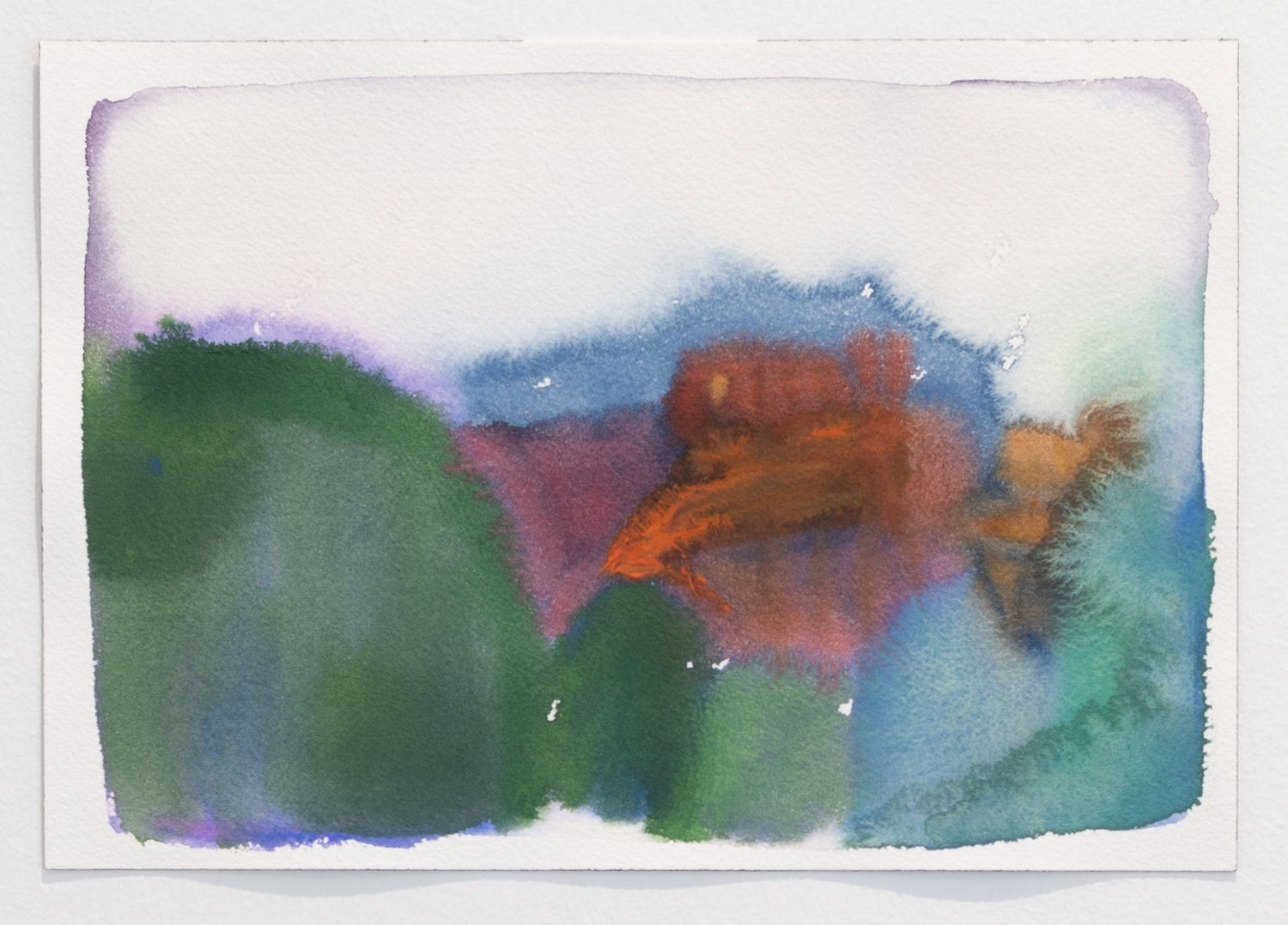 Leslie Baum, Plein air watercolor 29, 2018-2021