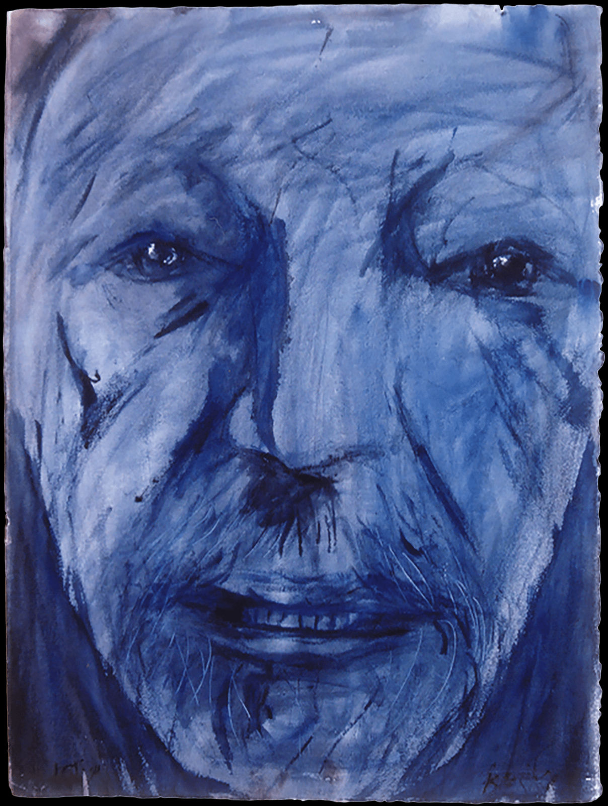 Leonard Baskin, Second Post-stroke Self Portrait, 1991