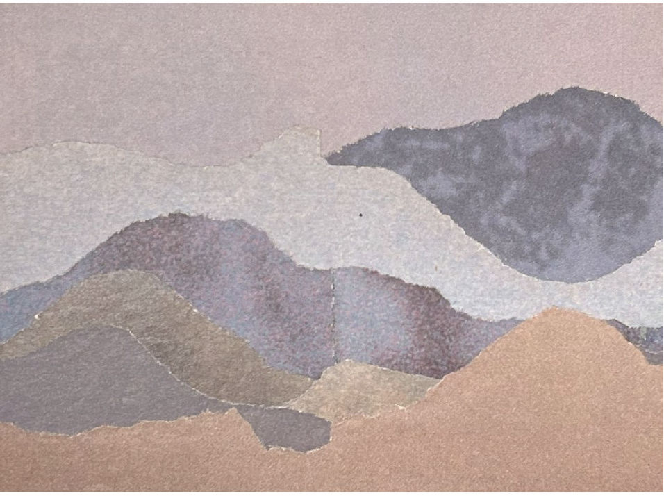 Leila McConnell, Untitled Collage (purple hill landscape), c. 1980s