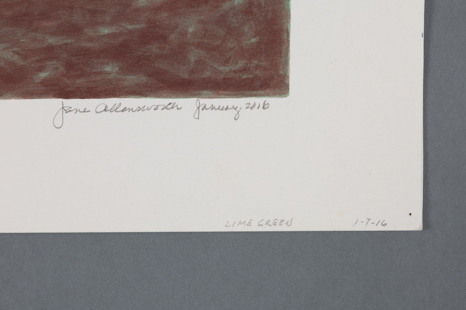 Jane Allensworth, Lime Green, 2016