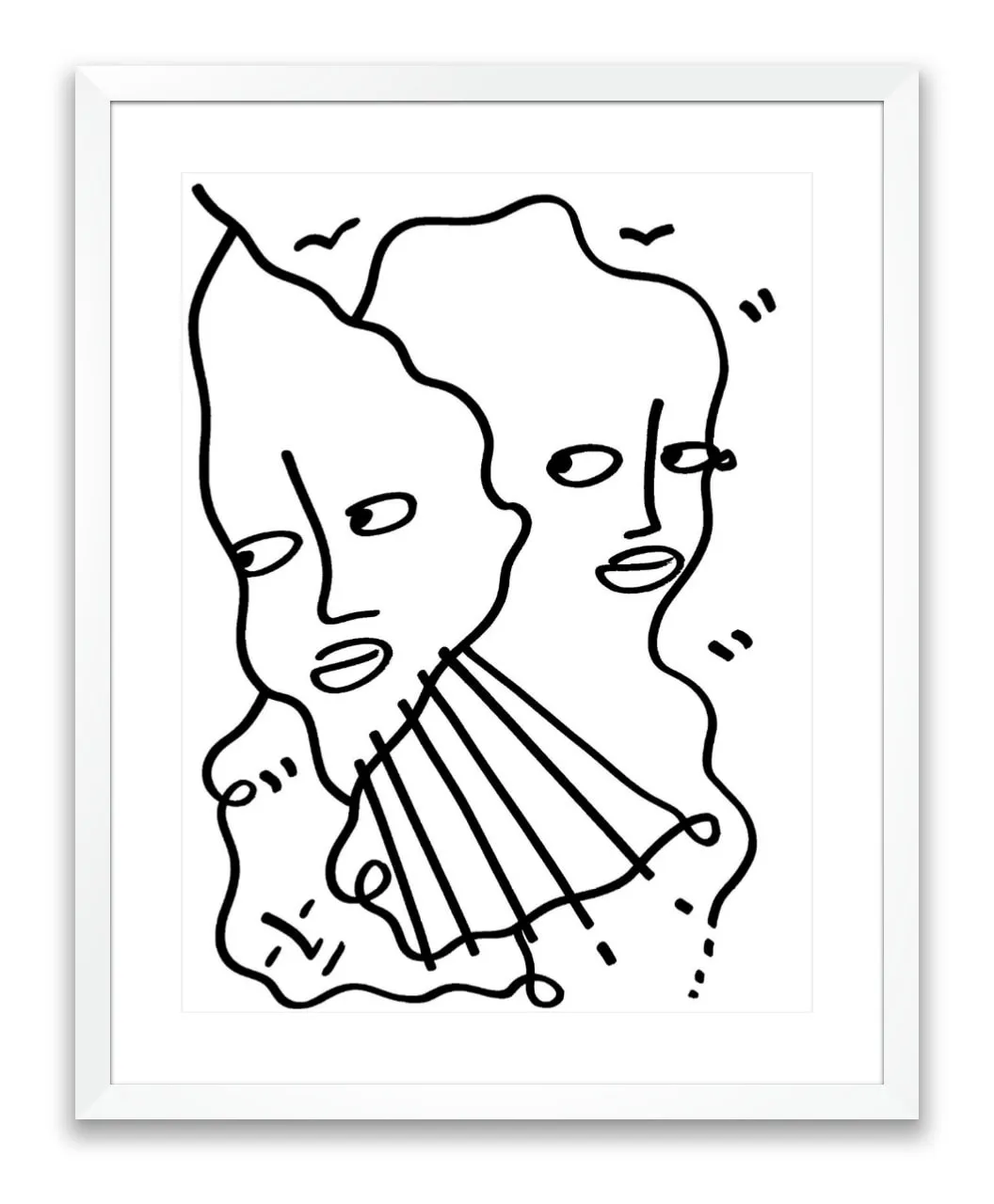 Shantell Martin - Drawings, Three Faces ©, 2022